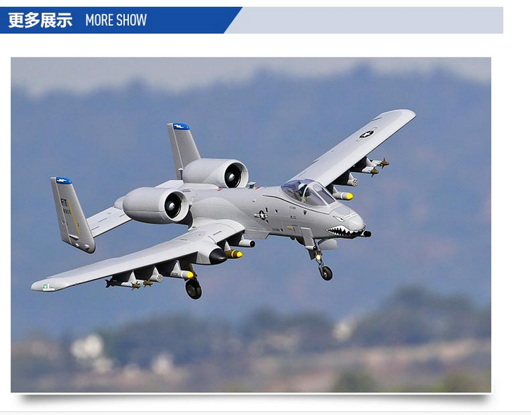 FMS A-10 Thunderbolt II Twin 70mm EDF RC Jet PNP