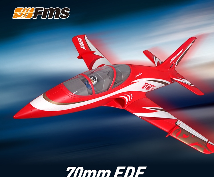 FMS Avanti S 70mm Jet PNP 6S Red Race RC JET Airplane