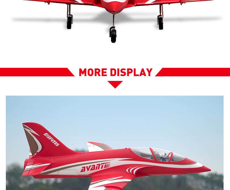 FMS Avanti S 70mm Jet PNP 6S Red Race RC JET Airplane