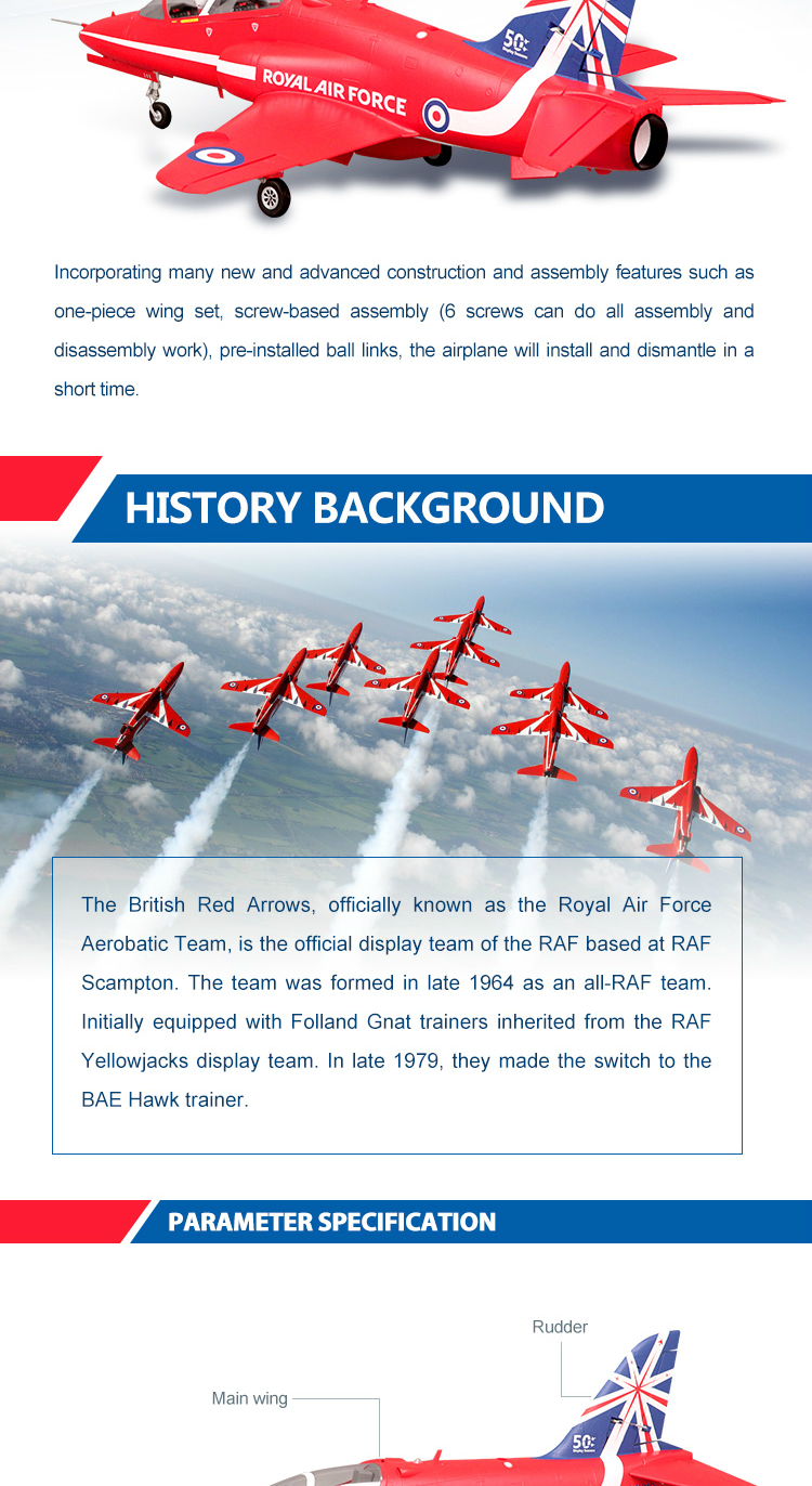 FMS BAE Hawk 80mm Jet PNP RC JET Airplane