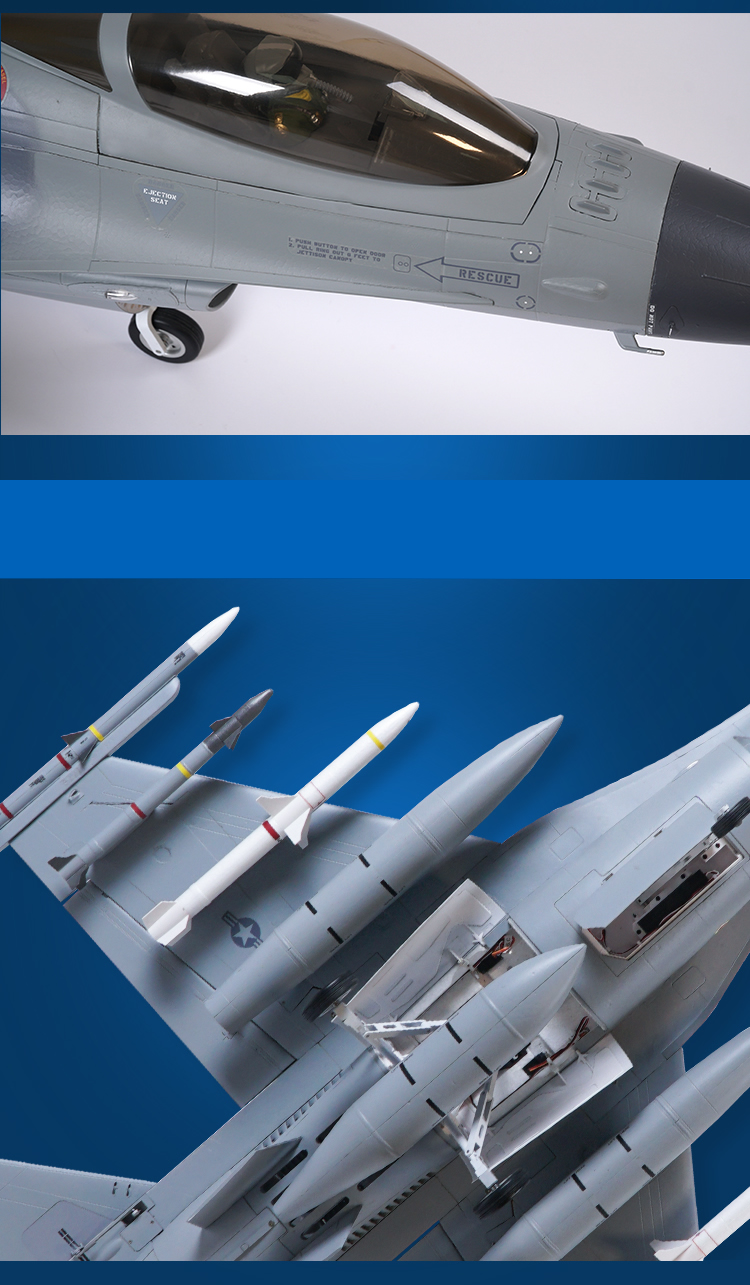 FMS F16 80mm EDF JET PNP RC Airplane