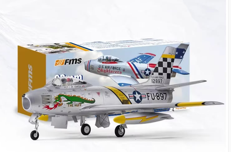 FMS 80mm 12-Blade Metal EDF F-86 80mm Sabre Fighter Jet
