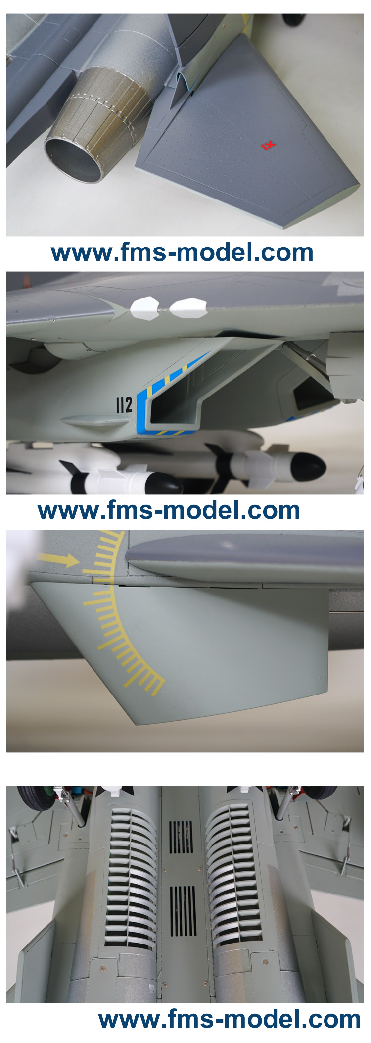 FMS J-11BS TWIN 70mm EDF Jet RC Airplane