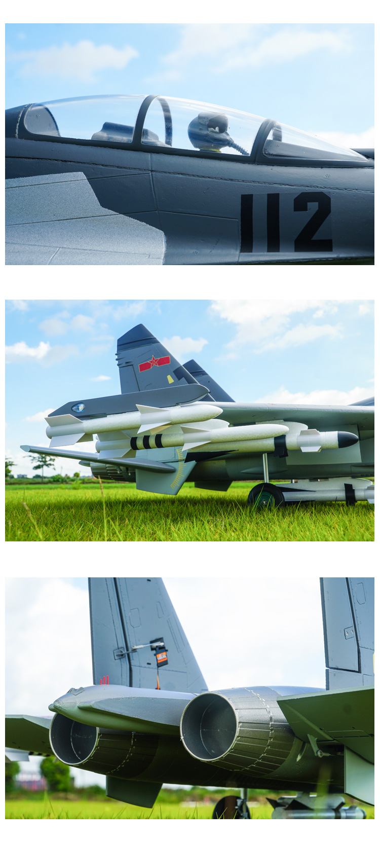 FMS J-11BS TWIN 70mm EDF Jet RC Airplane