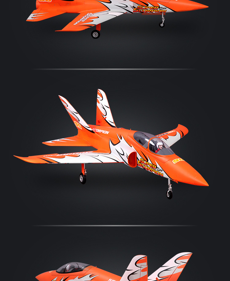FMS Super Scorpion 90mm Jet PNP 6S red Color RC Jet