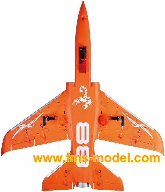 FMS Super Scorpion V2 90mm EDF Jet PNP 6S Orange RC Airplane