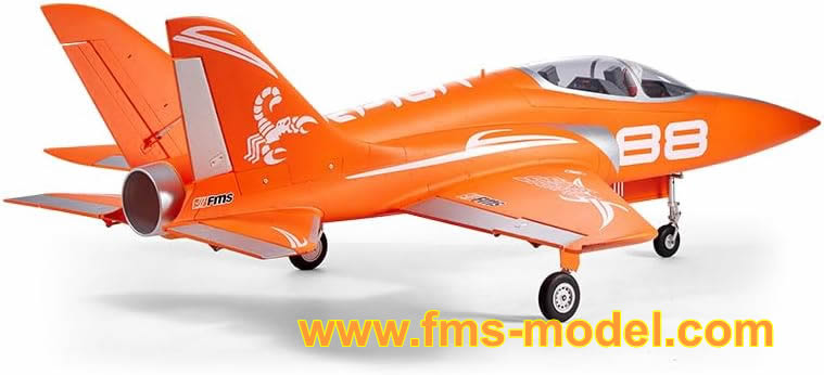 FMS Super Scorpion V2 90mm EDF Jet PNP 6S Orange RC Airplane