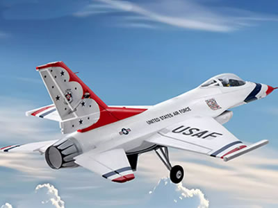 FMS F-16 Fighting Falcon Thunderbird 64mm Jet PNP RC Airplane