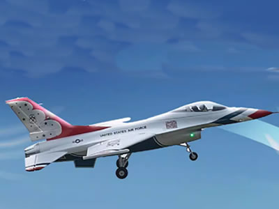 FMS F-16 Fighting Falcon Thunderbird 64mm Jet PNP RC Airplane