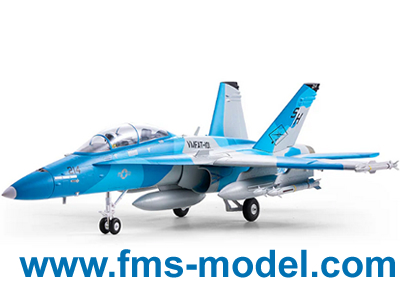FMS F-18 Hornet v2 64mm EDF Blue Jet RC Airplane