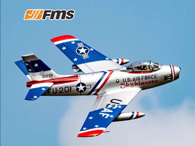 FMS F-86 Sabre 80mm EDF Blue Jet PNP RC Airplane