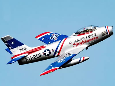 FMS F-86 Sabre 80mm EDF Blue Jet PNP RC Airplane
