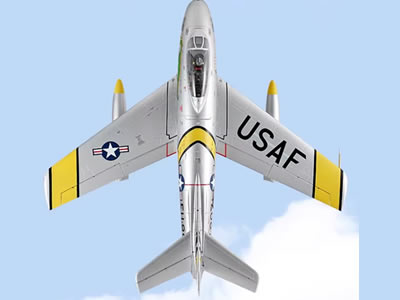 FMS F-86 Sabre 80mm EDF Yellow Jet PNP RC Airplane